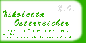 nikoletta osterreicher business card